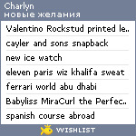 My Wishlist - charlyn