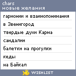 My Wishlist - chars