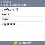 My Wishlist - chasey