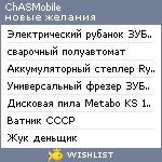 My Wishlist - chasmobile