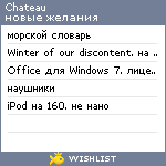 My Wishlist - chateau