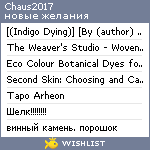 My Wishlist - chaus2017