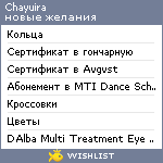 My Wishlist - chayuira