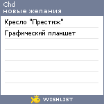 My Wishlist - chd