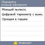 My Wishlist - chemestry