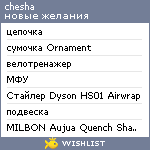 My Wishlist - chesha_koneko