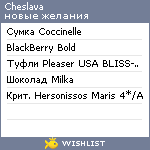 My Wishlist - cheslava