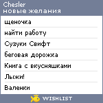 My Wishlist - chesler