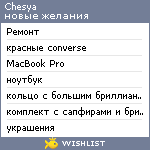 My Wishlist - chesya