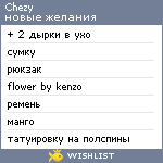 My Wishlist - chezy