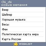 My Wishlist - chi_chi