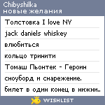 My Wishlist - chibyshilka