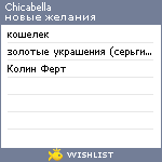 My Wishlist - chicabella