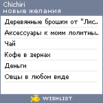 My Wishlist - chichiri