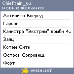 My Wishlist - chieftain_yu