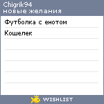 My Wishlist - chigrik94