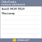 My Wishlist - chikafreaka