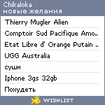 My Wishlist - chikaloka