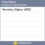 My Wishlist - chinchibirin