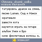 My Wishlist - chinsana_vkusnii_vodka