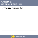 My Wishlist - chioarumi