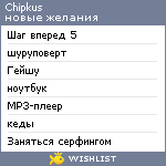 My Wishlist - chipkus