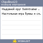 My Wishlist - chipollino123