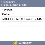 My Wishlist - chiquinqira