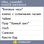 My Wishlist - chloe_cavendish