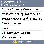 My Wishlist - chocolate2005