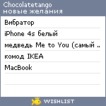 My Wishlist - chocolatetango