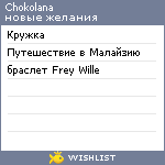 My Wishlist - chokolana