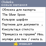 My Wishlist - cholenka