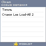 My Wishlist - chravn