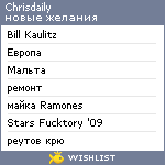 My Wishlist - chrisdaily