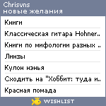 My Wishlist - chrisvns