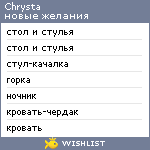 My Wishlist - chrysta