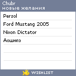 My Wishlist - chubr