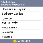 My Wishlist - chubudeya