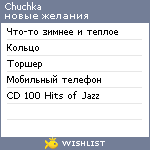 My Wishlist - chuchka