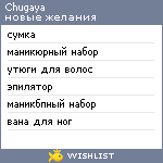 My Wishlist - chugaya