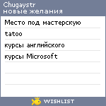 My Wishlist - chugaystr