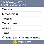 My Wishlist - chuhnova_want