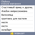 My Wishlist - chuhova