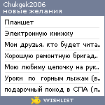 My Wishlist - chukgek2006