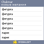 My Wishlist - chukmar