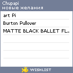 My Wishlist - chupapi