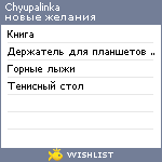 My Wishlist - chyupalinka