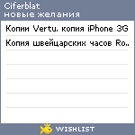 My Wishlist - ciferblat