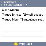 My Wishlist - cinciallegra